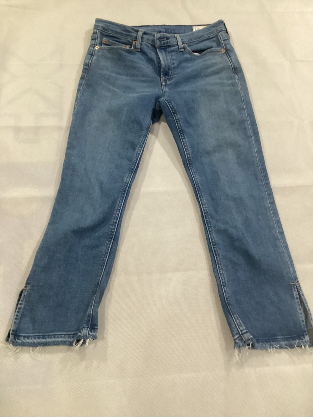 GAP Women's Medium Blue Flare Jeans with Frayed Hemsize 4 #18